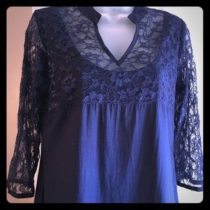 GMI Lined Lace Tunic Dress ~ M/L